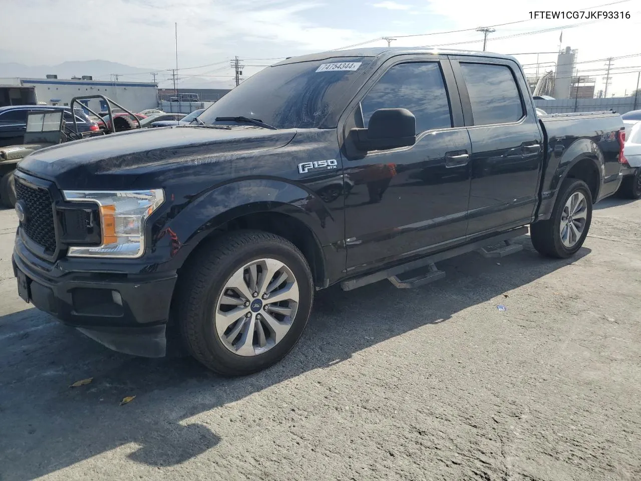 2018 Ford F150 Supercrew VIN: 1FTEW1CG7JKF93316 Lot: 74754344