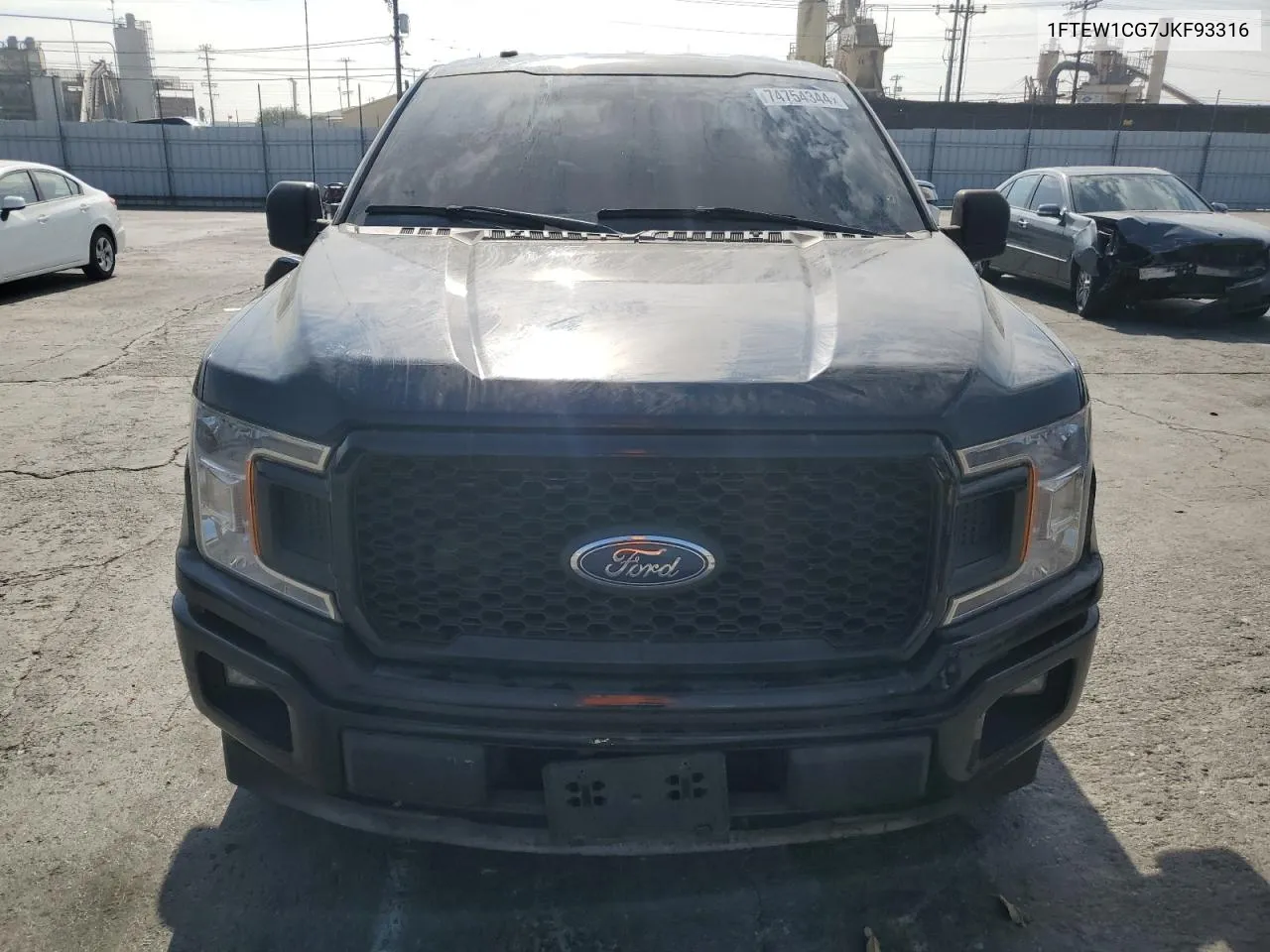 2018 Ford F150 Supercrew VIN: 1FTEW1CG7JKF93316 Lot: 74754344