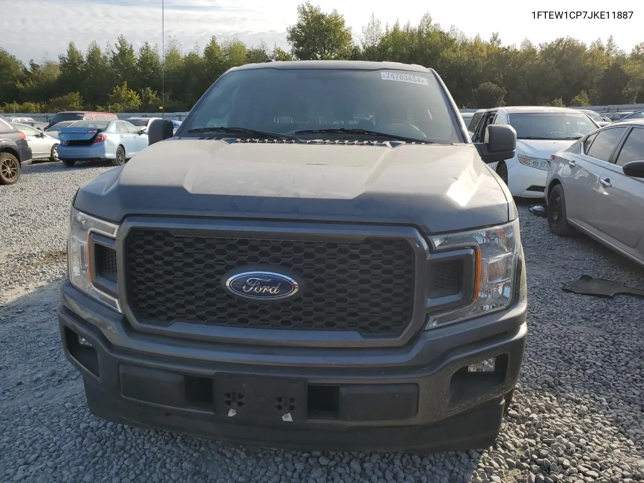 2018 Ford F150 Supercrew VIN: 1FTEW1CP7JKE11887 Lot: 74783454