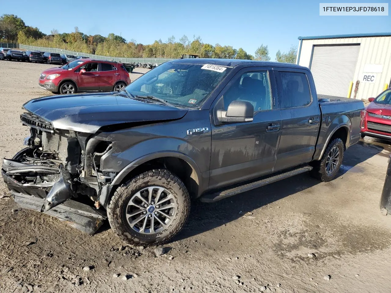 2018 Ford F150 Supercrew VIN: 1FTEW1EP3JFD78618 Lot: 74816364