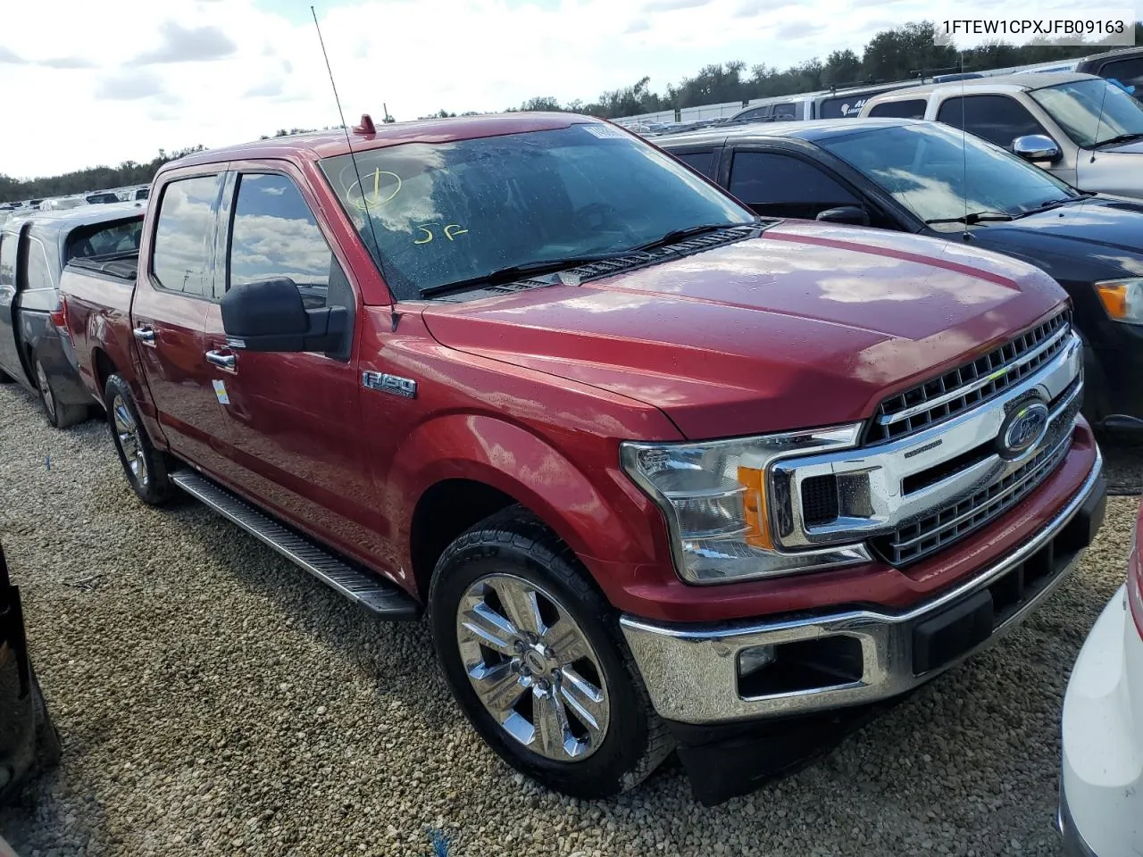 2018 Ford F150 Supercrew VIN: 1FTEW1CPXJFB09163 Lot: 74889674