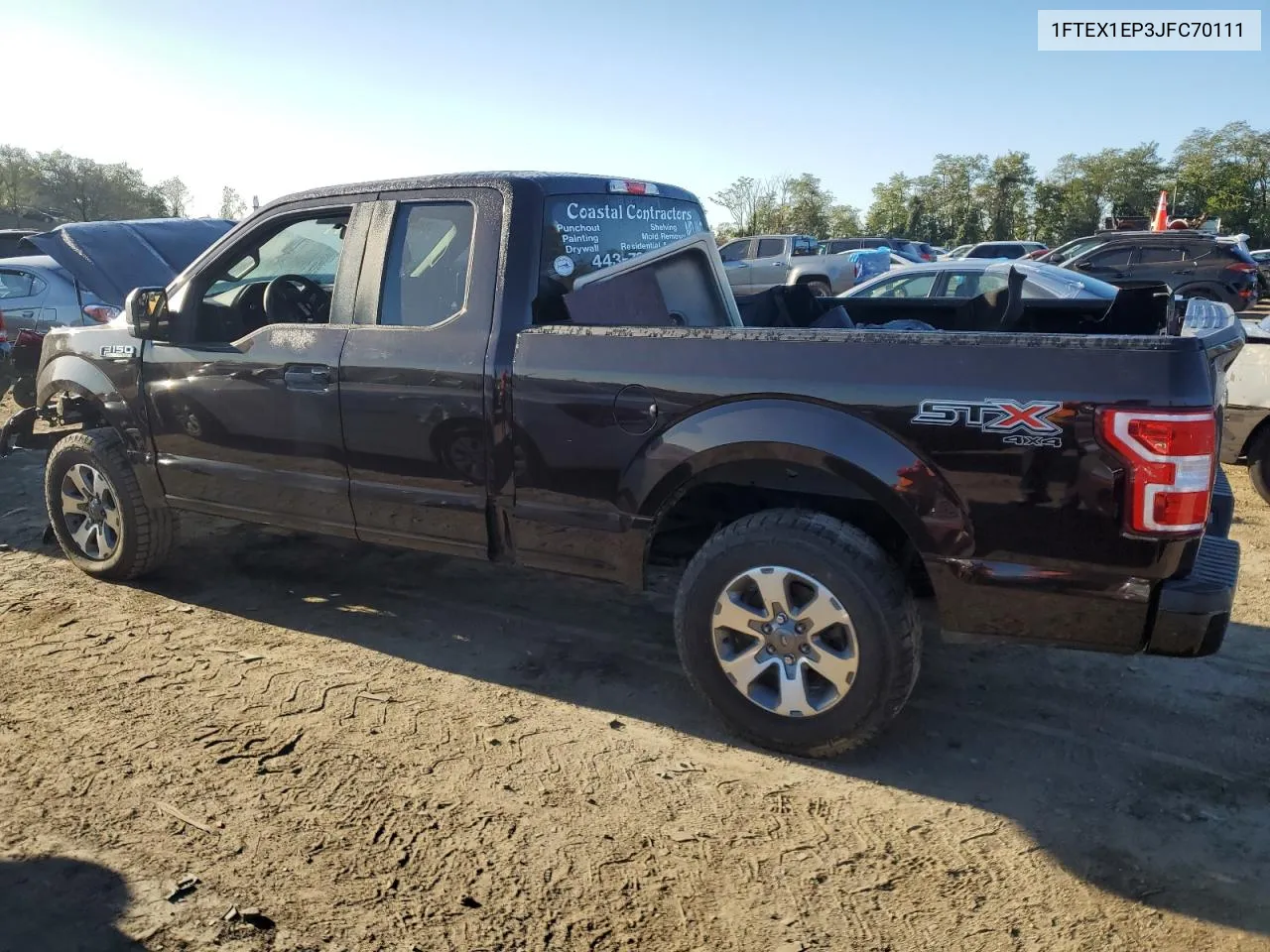 2018 Ford F150 Super Cab VIN: 1FTEX1EP3JFC70111 Lot: 74943254