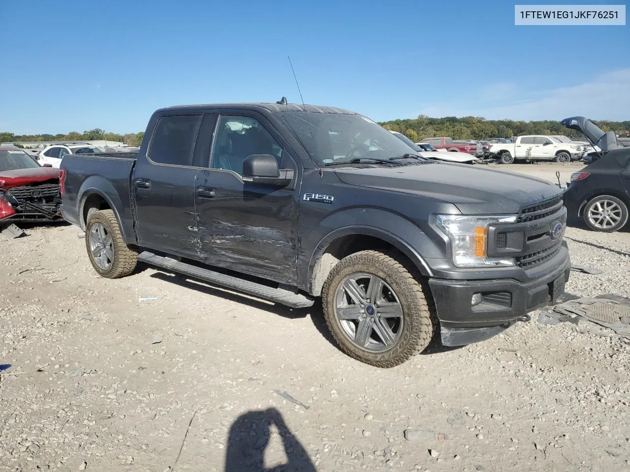 2018 Ford F150 Supercrew VIN: 1FTEW1EG1JKF76251 Lot: 75019494