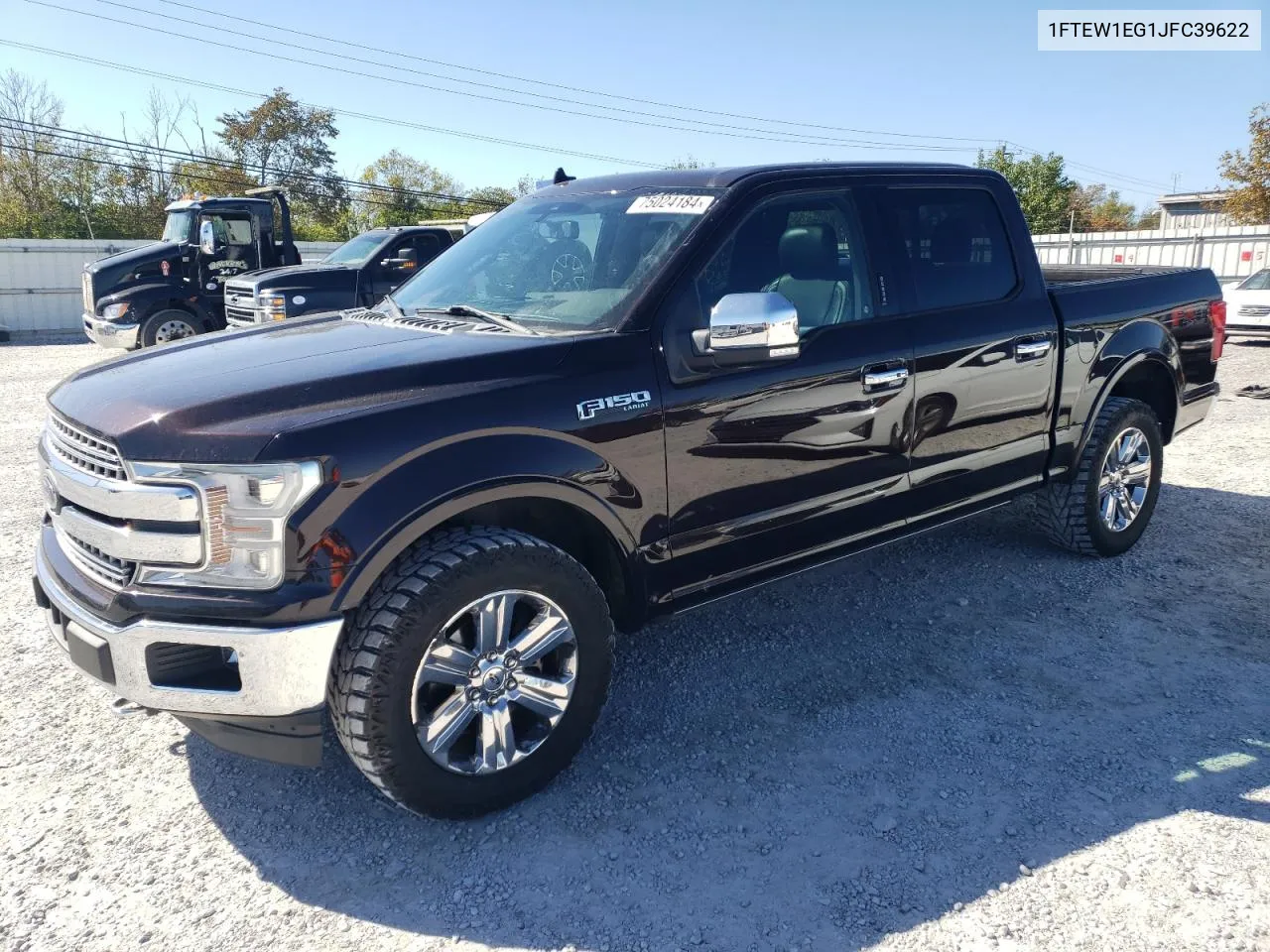 2018 Ford F150 Supercrew VIN: 1FTEW1EG1JFC39622 Lot: 75024184