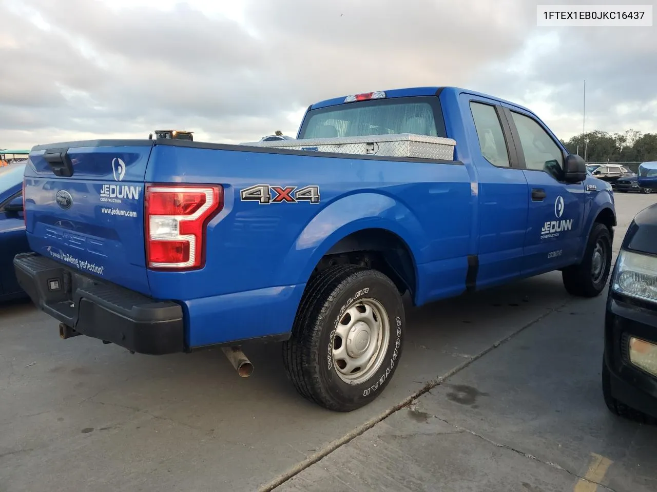 2018 Ford F150 Super Cab VIN: 1FTEX1EB0JKC16437 Lot: 75188494