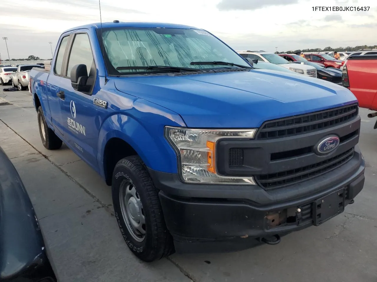 2018 Ford F150 Super Cab VIN: 1FTEX1EB0JKC16437 Lot: 75188494