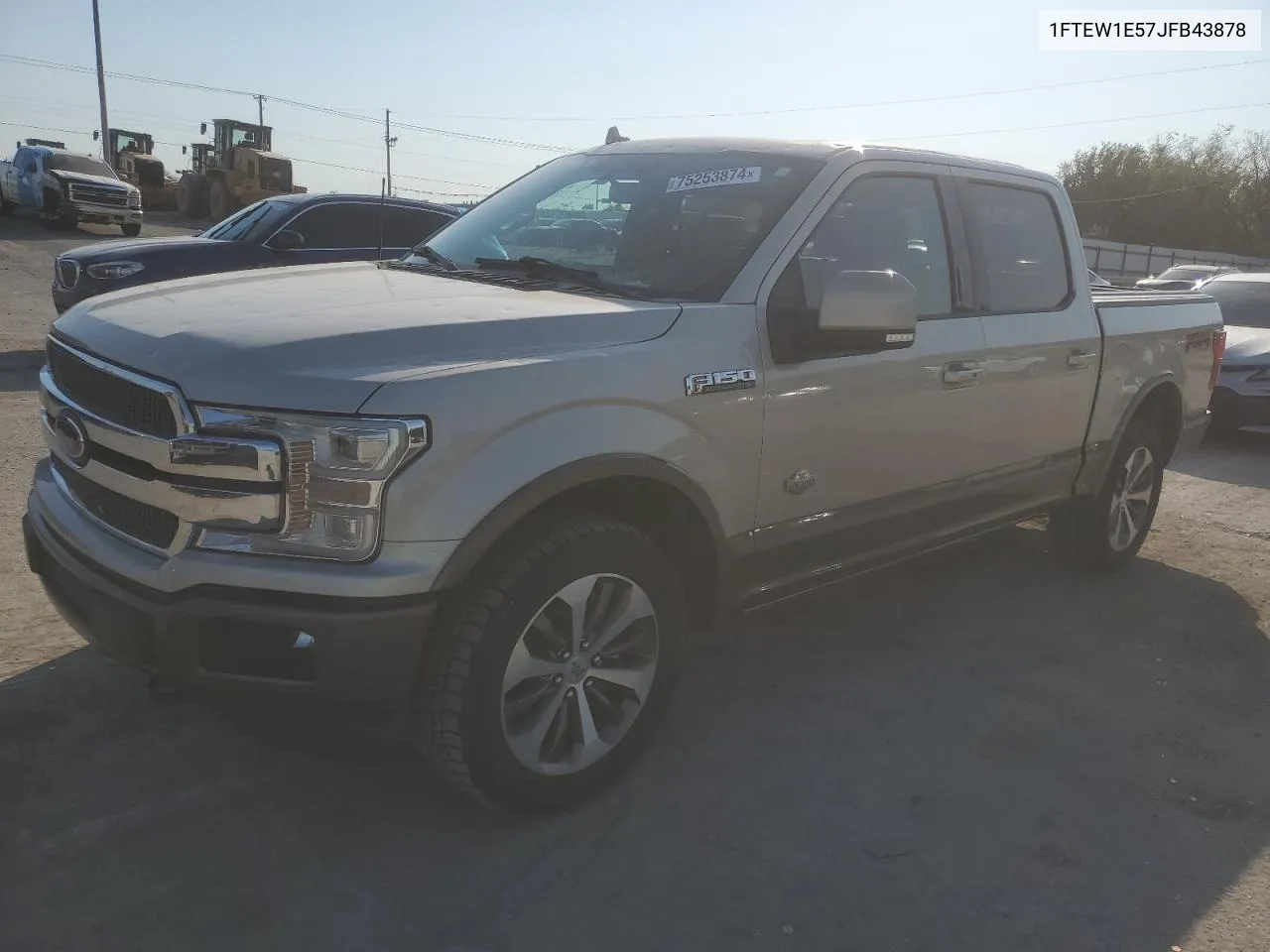 2018 Ford F150 Supercrew VIN: 1FTEW1E57JFB43878 Lot: 75253874