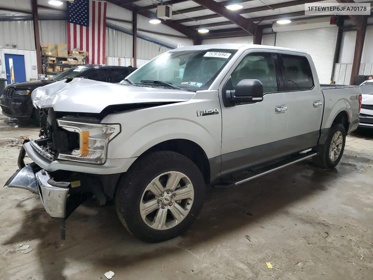 2018 Ford F150 Supercrew VIN: 1FTEW1EP6JFA70178 Lot: 75297694