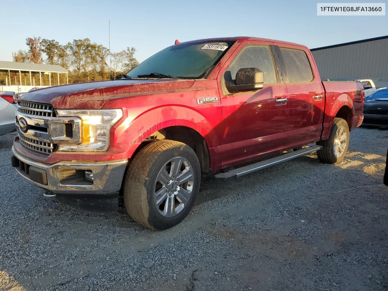 2018 Ford F150 Supercrew VIN: 1FTEW1EG8JFA13660 Lot: 75311974