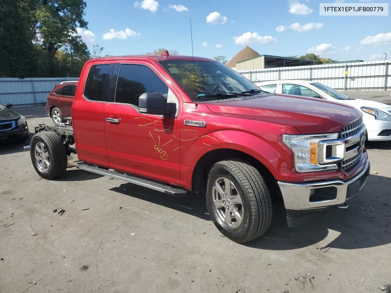 2018 Ford F150 Super Cab VIN: 1FTEX1EP1JFB00779 Lot: 75434314