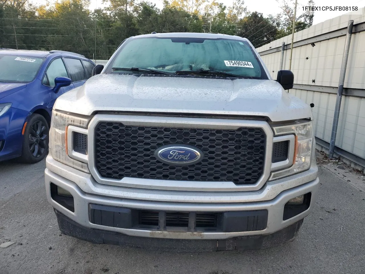 2018 Ford F150 Super Cab VIN: 1FTEX1CP5JFB08158 Lot: 75490344