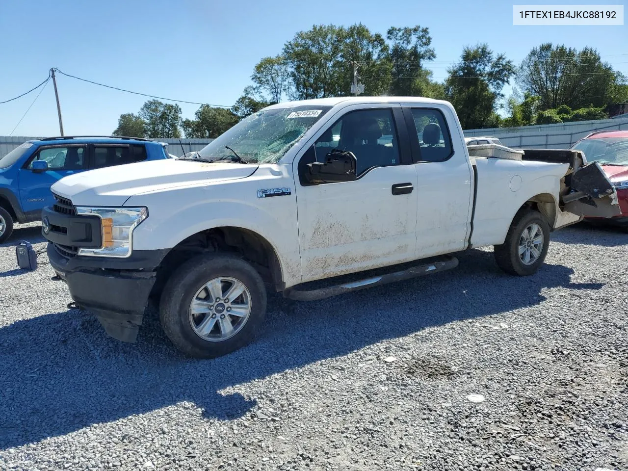 2018 Ford F150 Super Cab VIN: 1FTEX1EB4JKC88192 Lot: 75510334