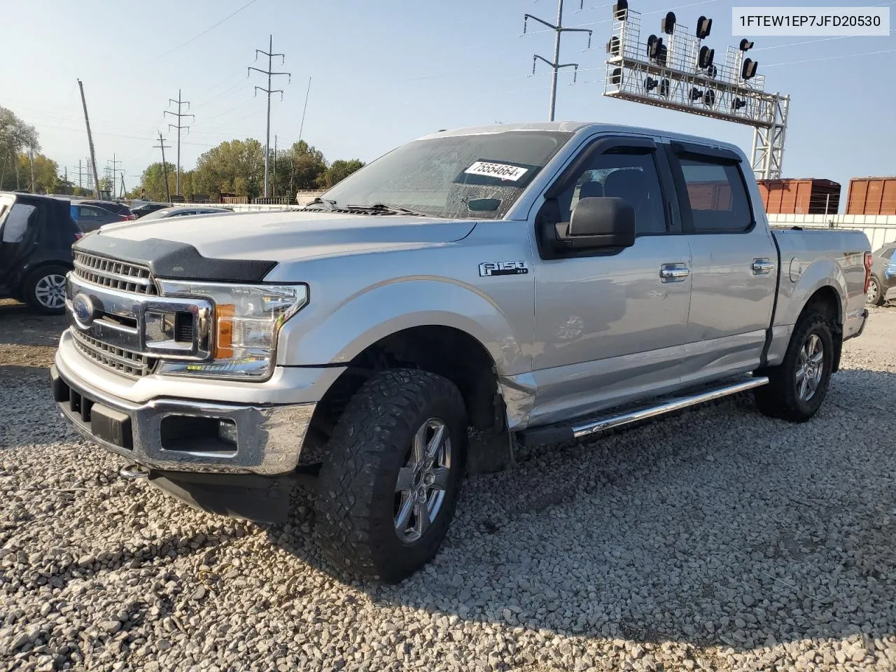 2018 Ford F150 Supercrew VIN: 1FTEW1EP7JFD20530 Lot: 75554664