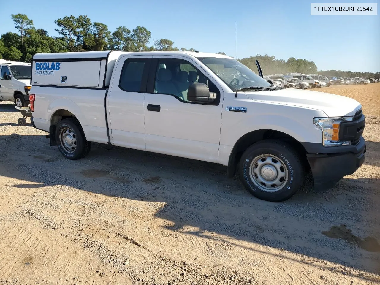 2018 Ford F150 Super Cab VIN: 1FTEX1CB2JKF29542 Lot: 75647644