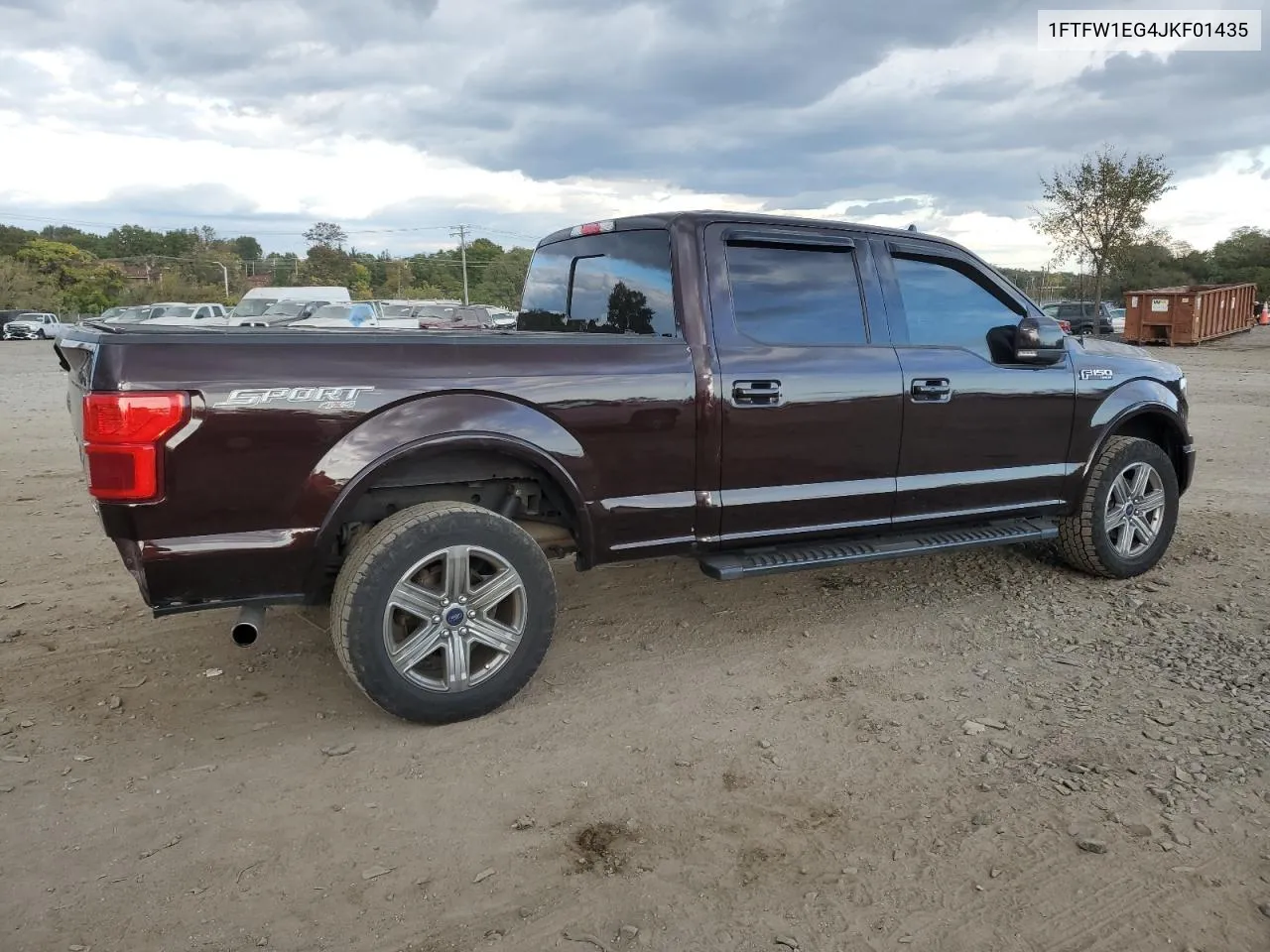 2018 Ford F150 Supercrew VIN: 1FTFW1EG4JKF01435 Lot: 75708264