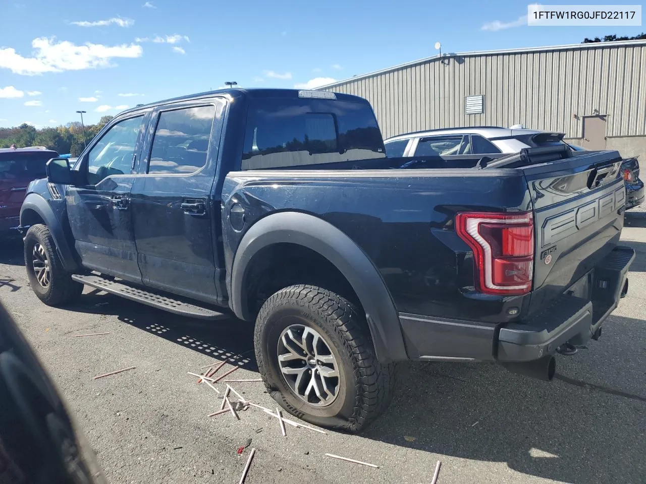 2018 Ford F150 Raptor VIN: 1FTFW1RG0JFD22117 Lot: 75761324