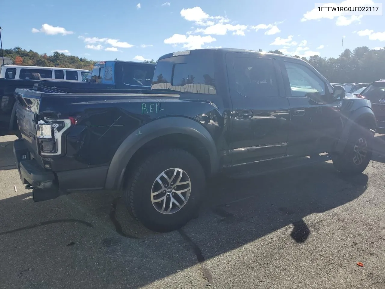 2018 Ford F150 Raptor VIN: 1FTFW1RG0JFD22117 Lot: 75761324