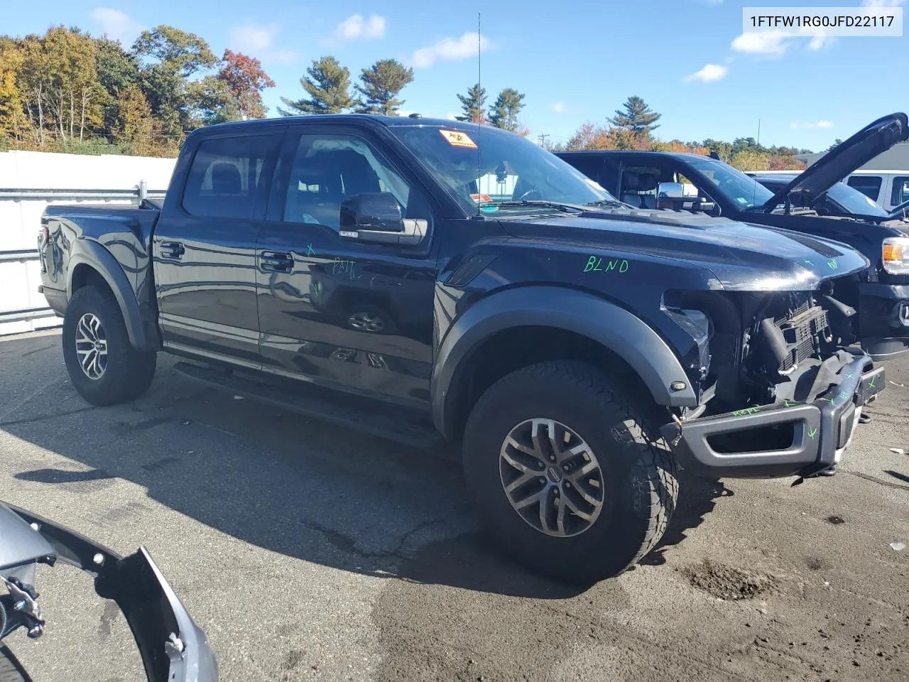 2018 Ford F150 Raptor VIN: 1FTFW1RG0JFD22117 Lot: 75761324