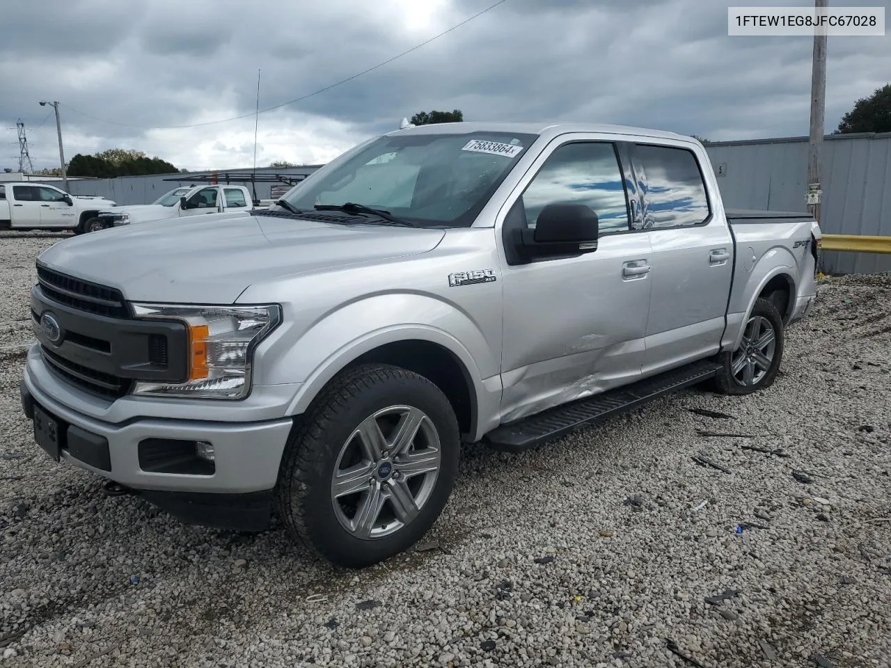 2018 Ford F150 Supercrew VIN: 1FTEW1EG8JFC67028 Lot: 75833864