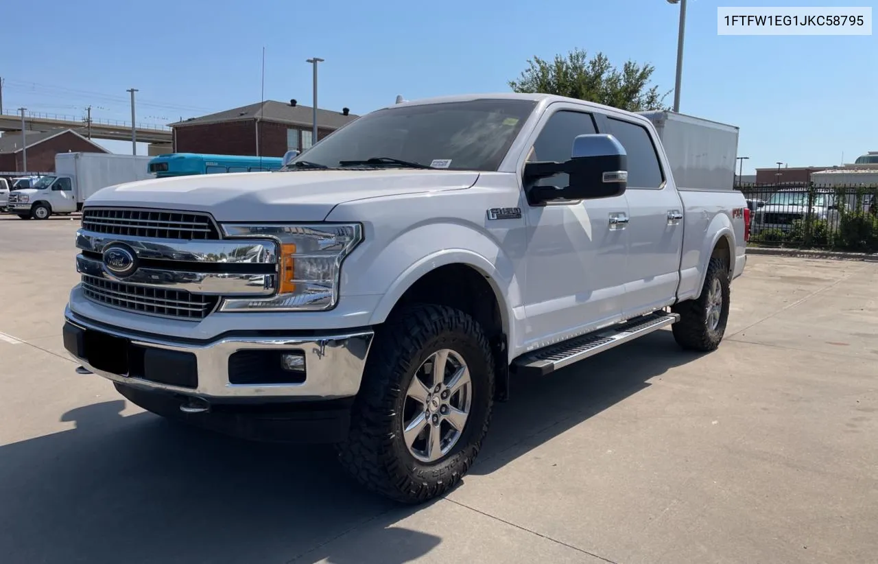 2018 Ford F150 Supercrew VIN: 1FTFW1EG1JKC58795 Lot: 75872794