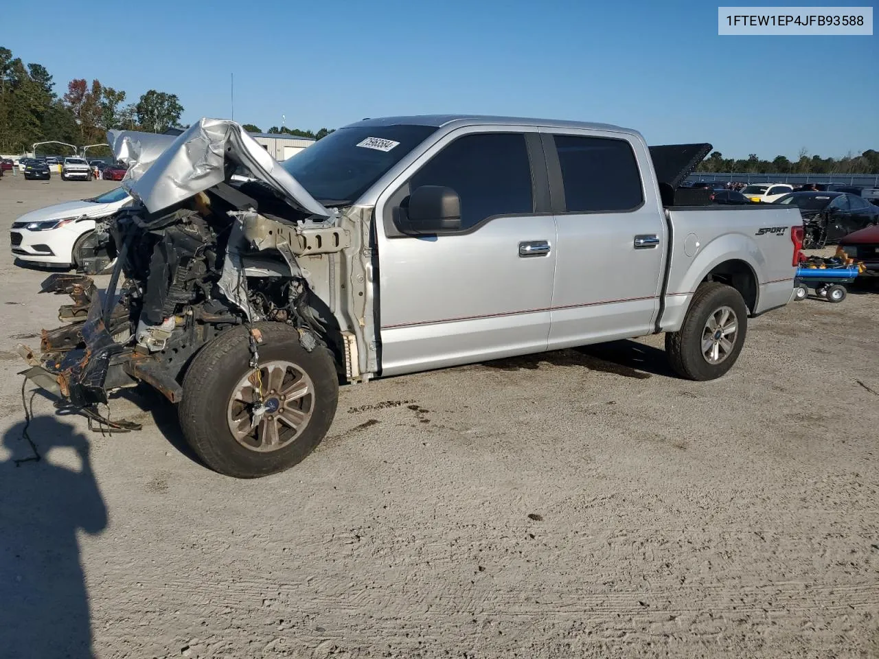 2018 Ford F150 Supercrew VIN: 1FTEW1EP4JFB93588 Lot: 75963584