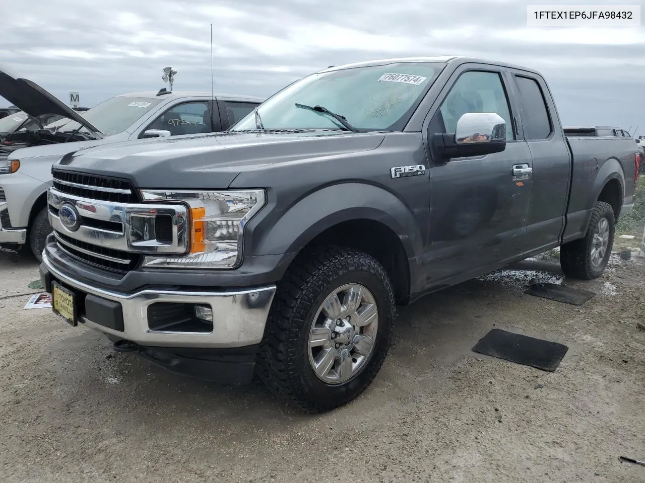 2018 Ford F150 Super Cab VIN: 1FTEX1EP6JFA98432 Lot: 76077574