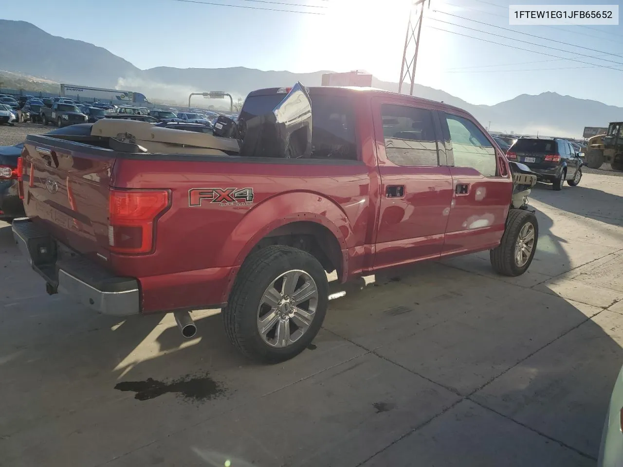 2018 Ford F150 Supercrew VIN: 1FTEW1EG1JFB65652 Lot: 76106614