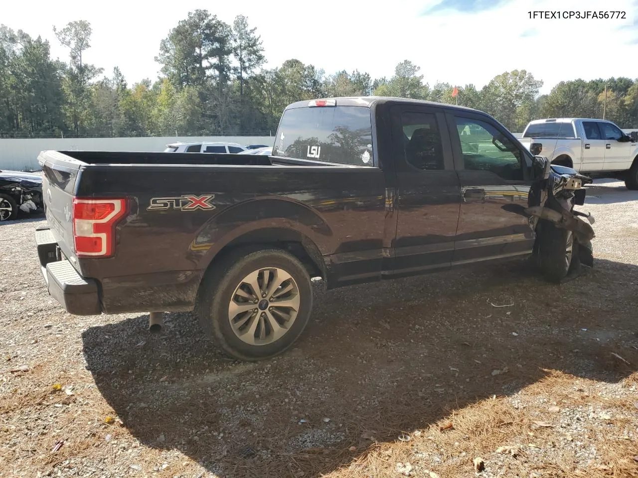 2018 Ford F150 Super Cab VIN: 1FTEX1CP3JFA56772 Lot: 76119594