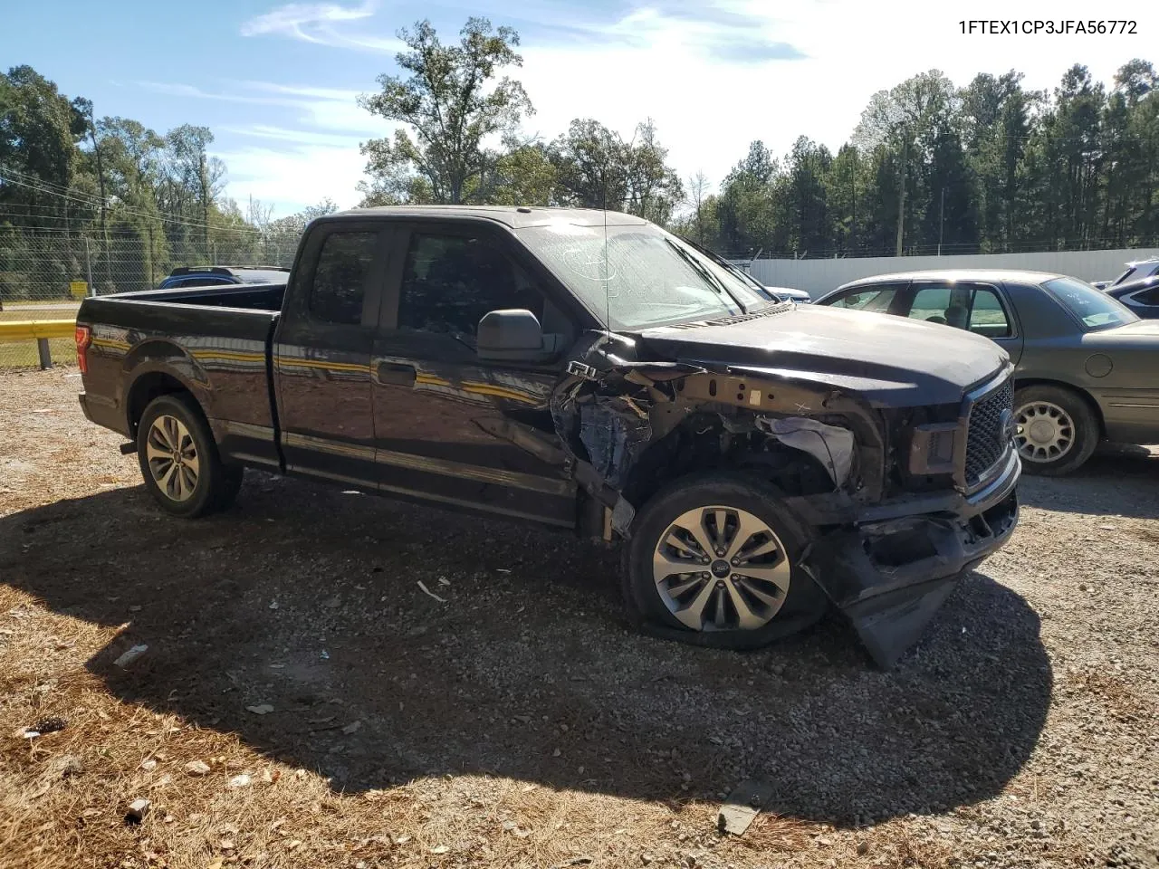 2018 Ford F150 Super Cab VIN: 1FTEX1CP3JFA56772 Lot: 76119594