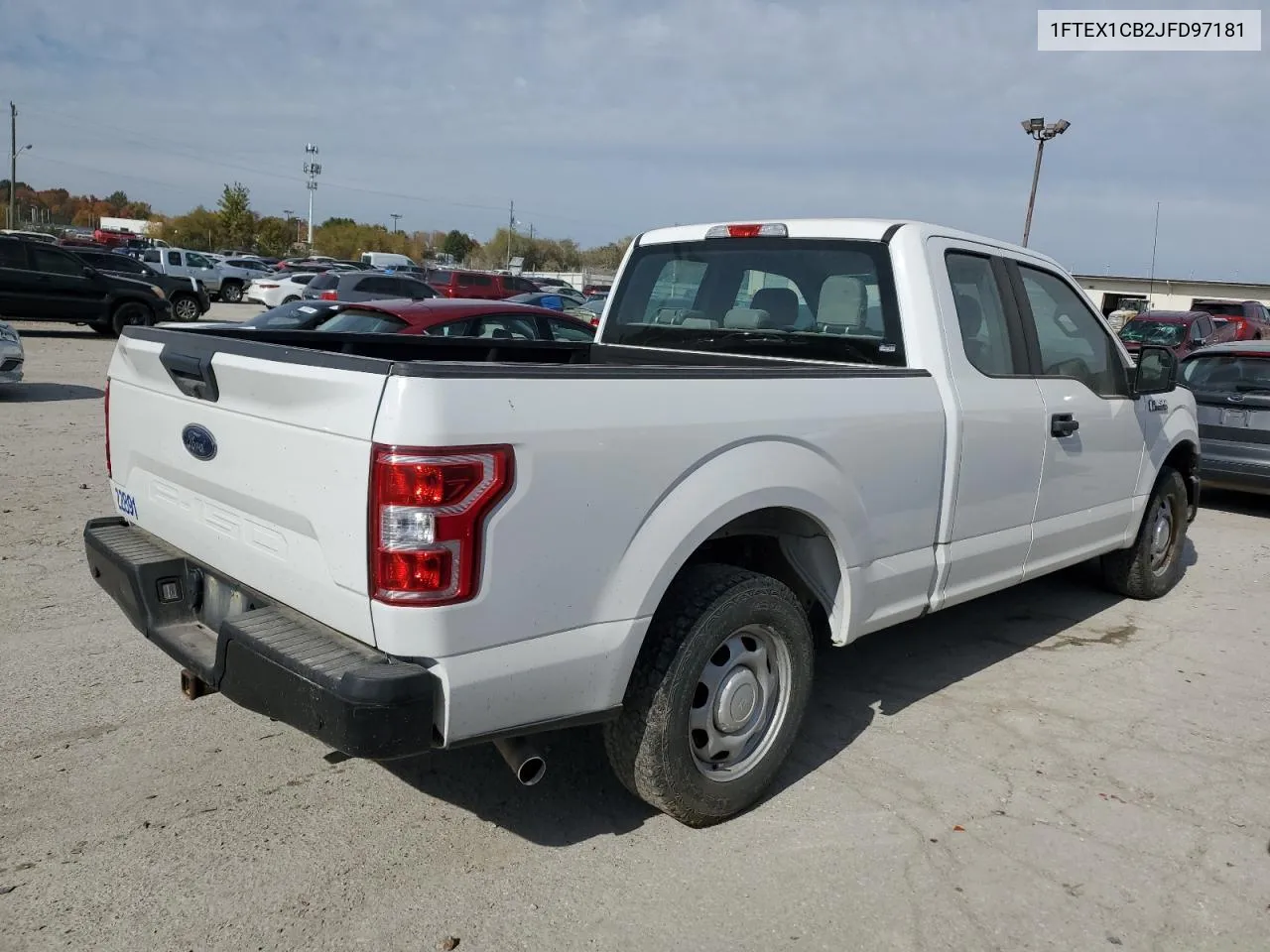 2018 Ford F150 Super Cab VIN: 1FTEX1CB2JFD97181 Lot: 76122124