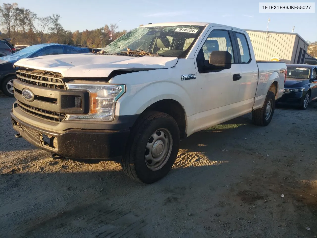 2018 Ford F150 Super Cab VIN: 1FTEX1EB3JKE55027 Lot: 76146884