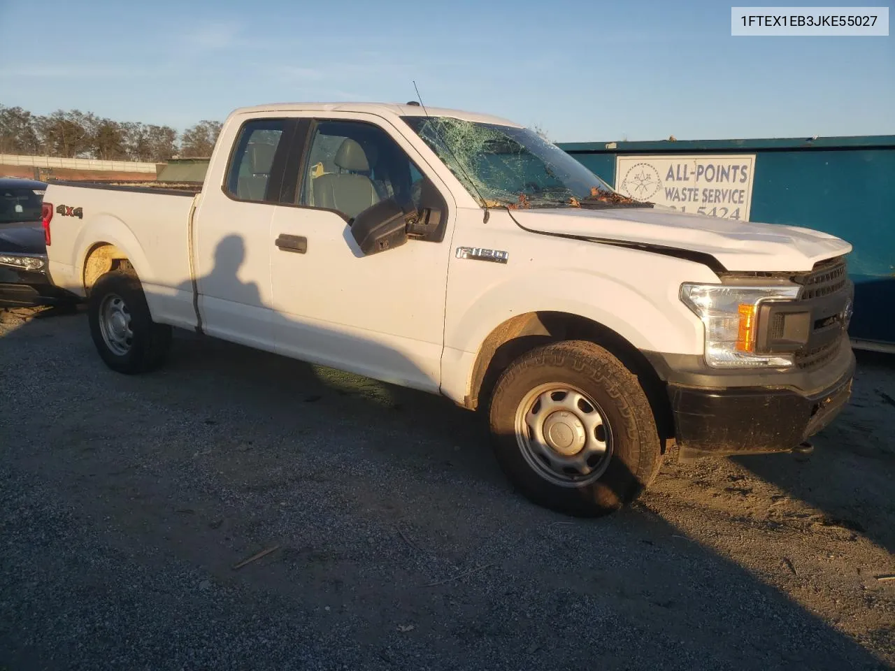 2018 Ford F150 Super Cab VIN: 1FTEX1EB3JKE55027 Lot: 76146884