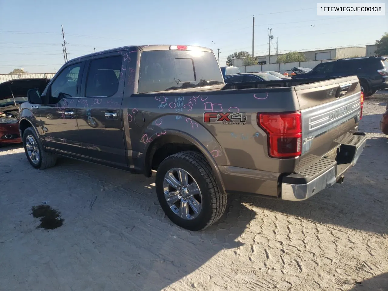 2018 Ford F150 Supercrew VIN: 1FTEW1EG0JFC00438 Lot: 76253884