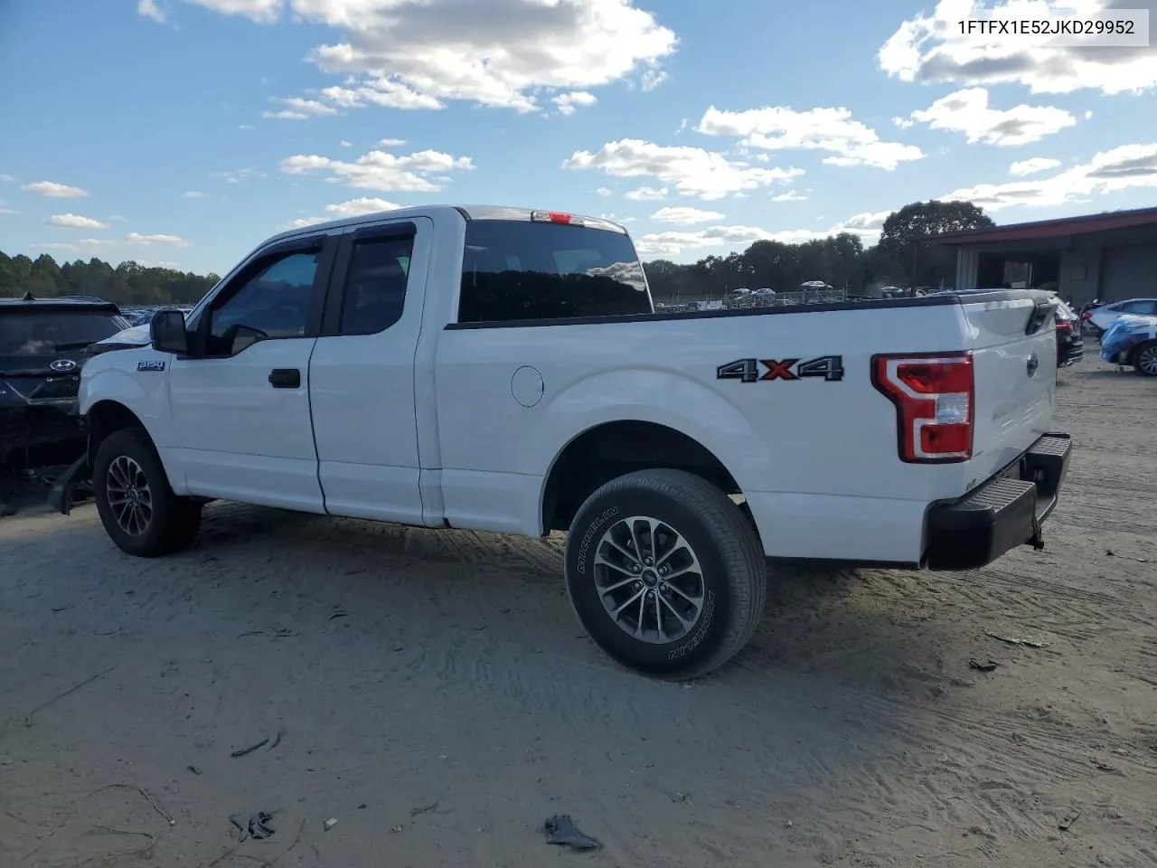 2018 Ford F150 Super Cab VIN: 1FTFX1E52JKD29952 Lot: 76298714