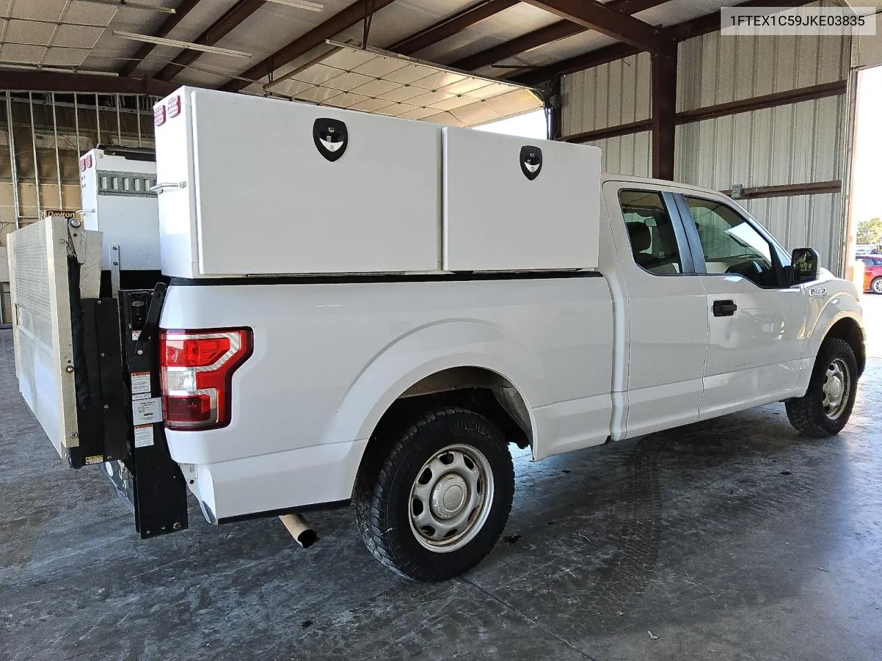 2018 Ford F150 Super Cab VIN: 1FTEX1C59JKE03835 Lot: 76330594