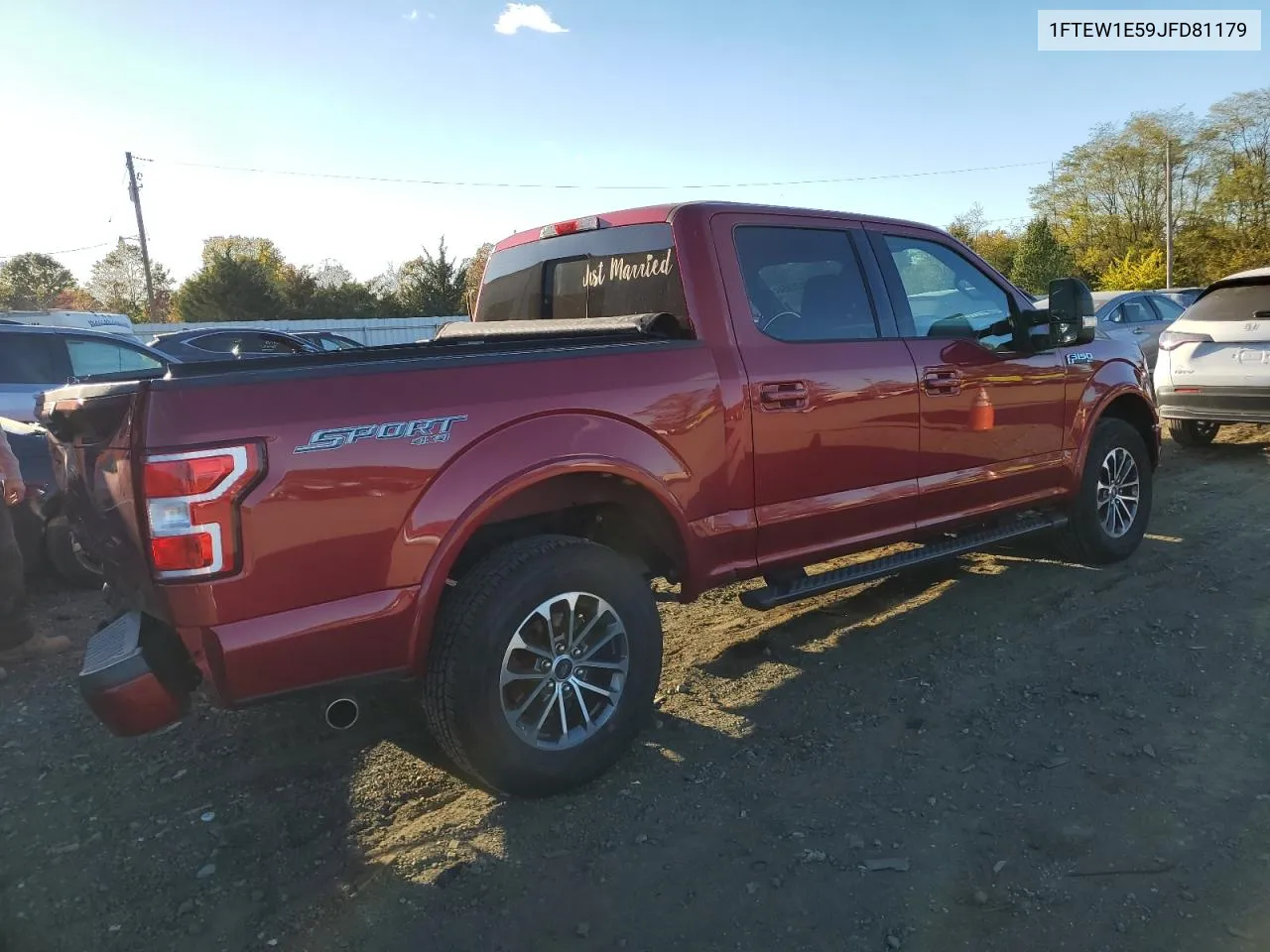 2018 Ford F150 Supercrew VIN: 1FTEW1E59JFD81179 Lot: 76359544