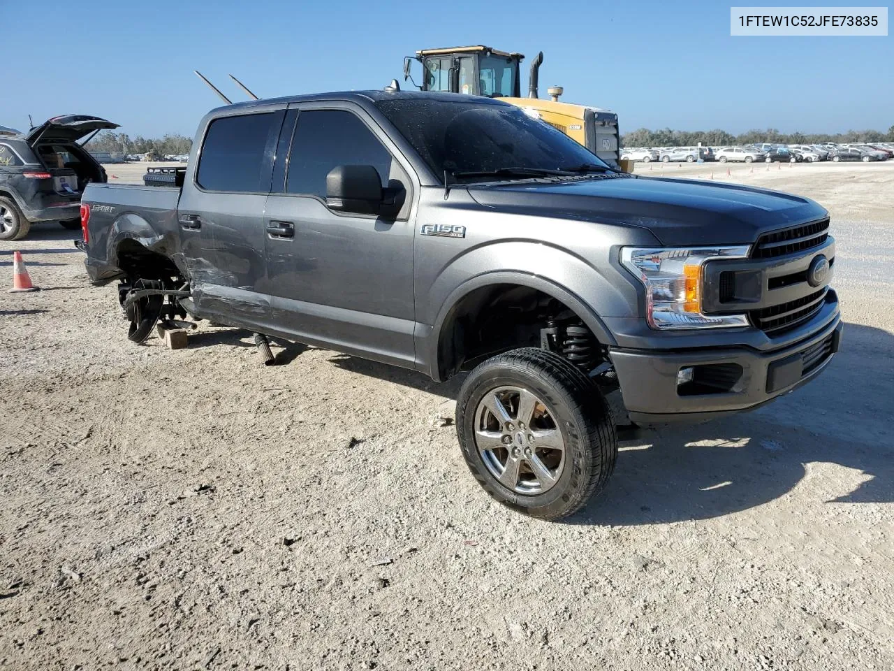 2018 Ford F150 Supercrew VIN: 1FTEW1C52JFE73835 Lot: 76413054