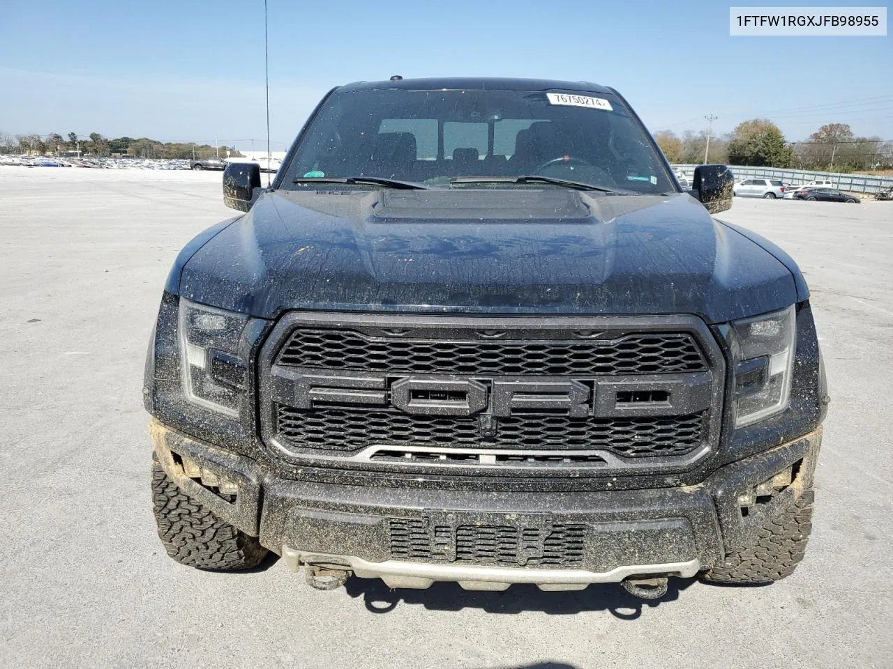 2018 Ford F150 Raptor VIN: 1FTFW1RGXJFB98955 Lot: 76750274