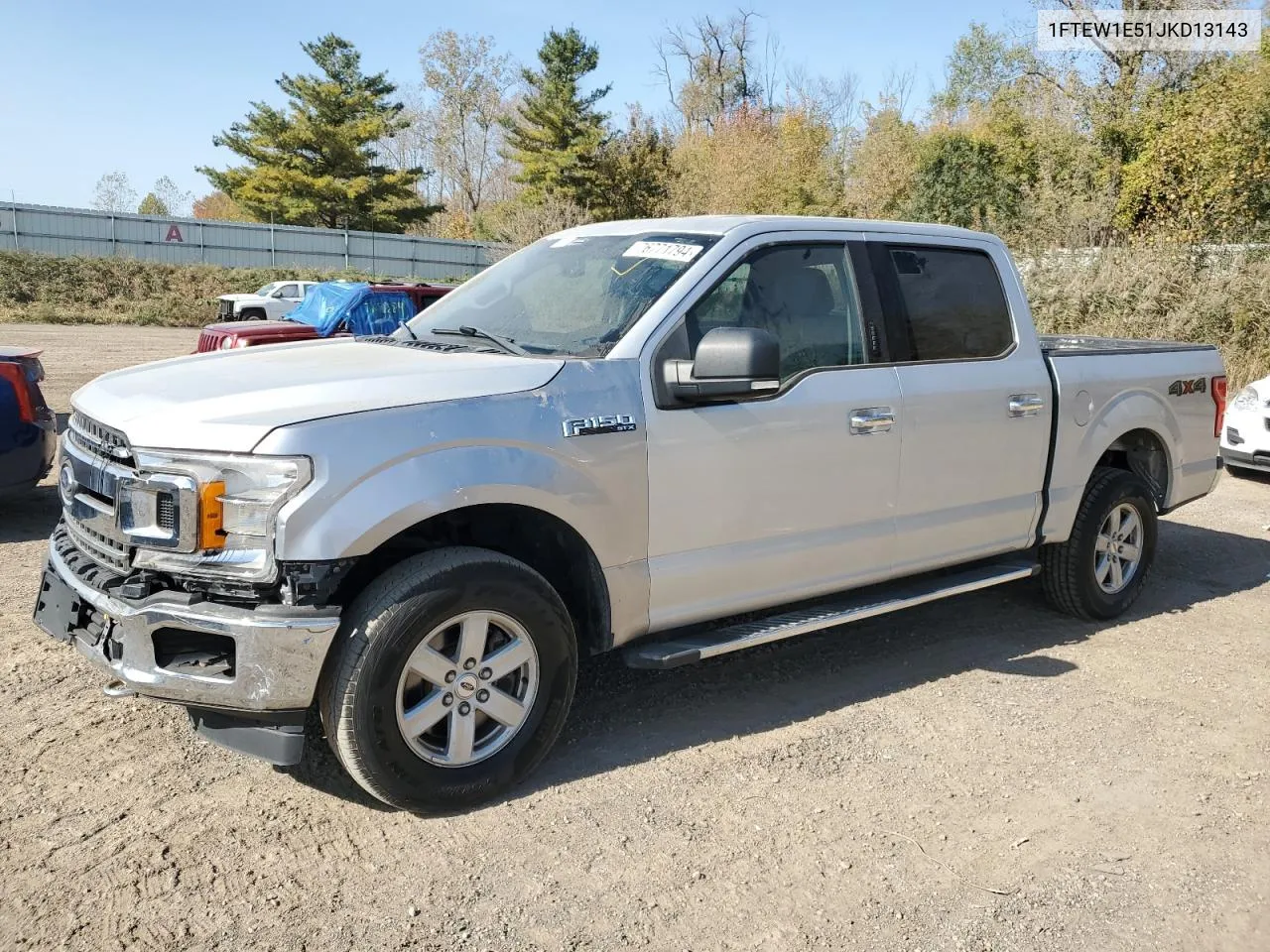 2018 Ford F150 Supercrew VIN: 1FTEW1E51JKD13143 Lot: 76771794