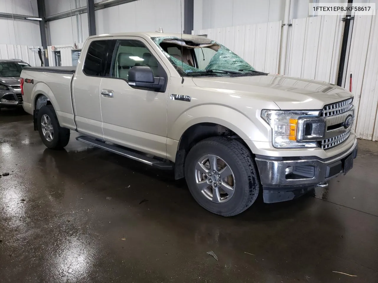 2018 Ford F150 Super Cab VIN: 1FTEX1EP8JKF58617 Lot: 76839514