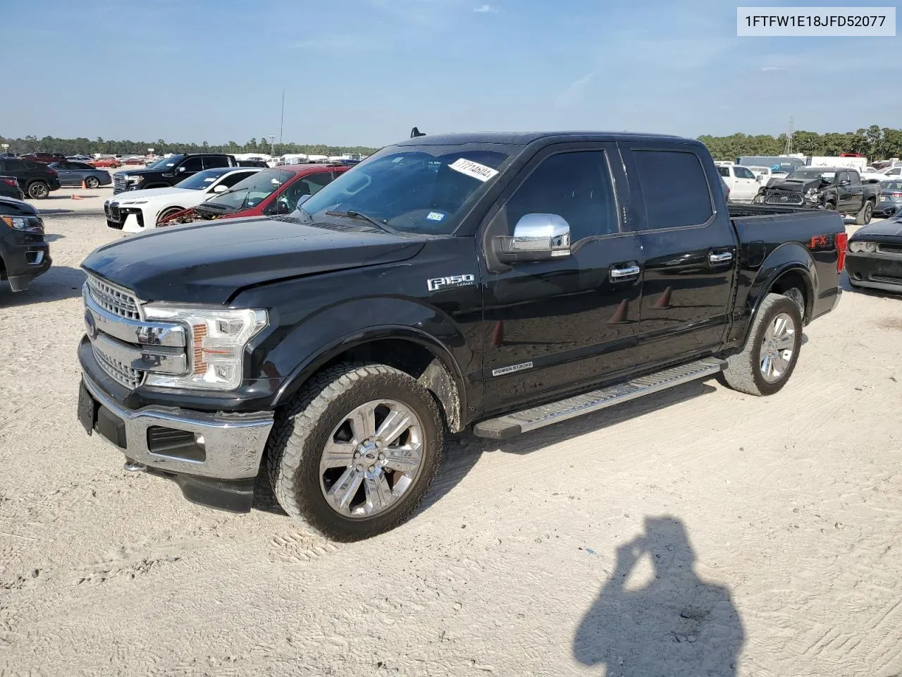 2018 Ford F150 Supercrew VIN: 1FTFW1E18JFD52077 Lot: 77214604