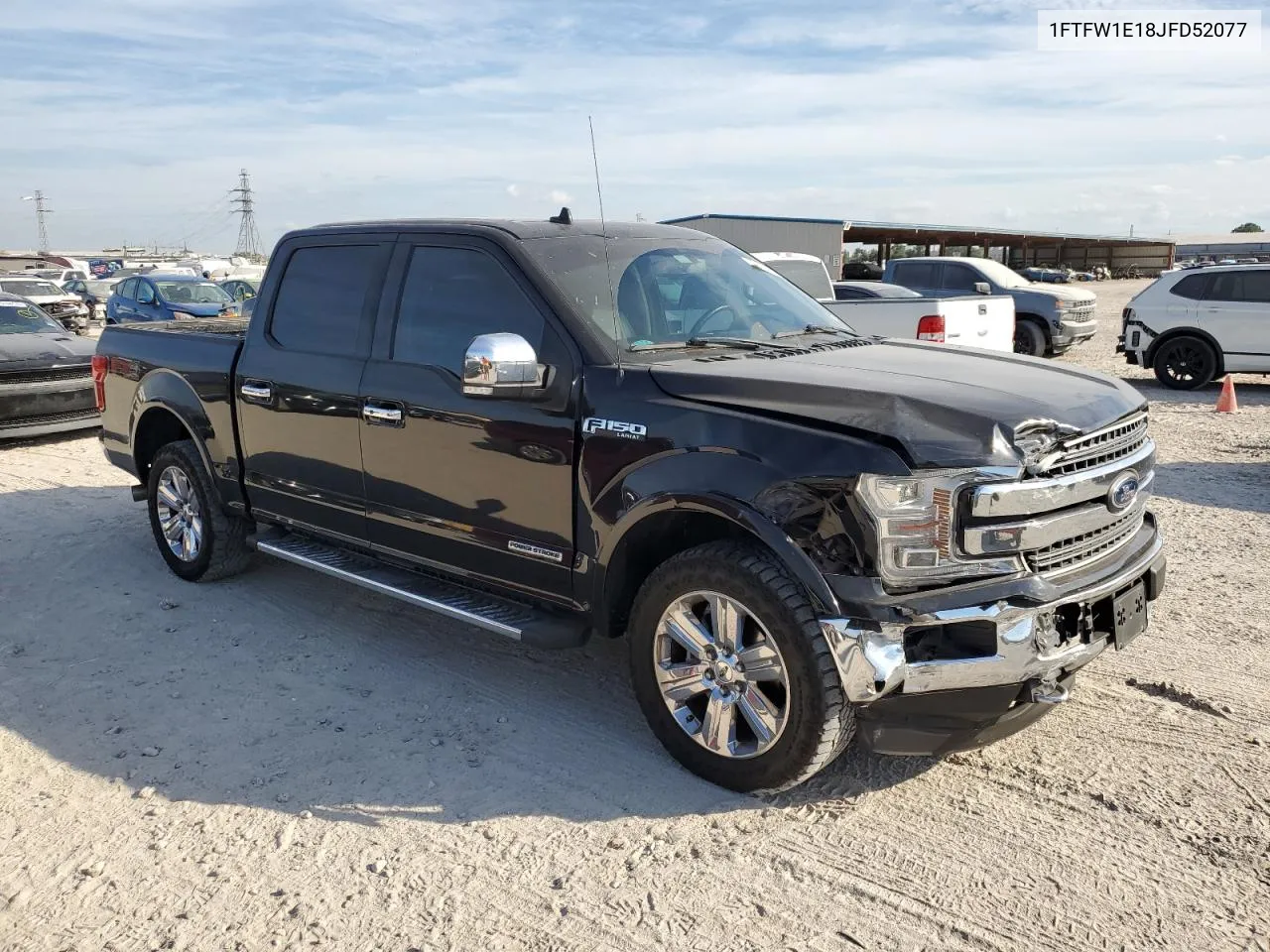 2018 Ford F150 Supercrew VIN: 1FTFW1E18JFD52077 Lot: 77214604