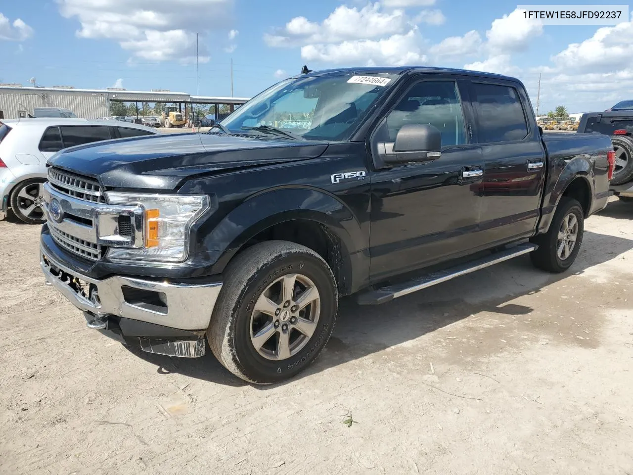 2018 Ford F150 Supercrew VIN: 1FTEW1E58JFD92237 Lot: 77244664