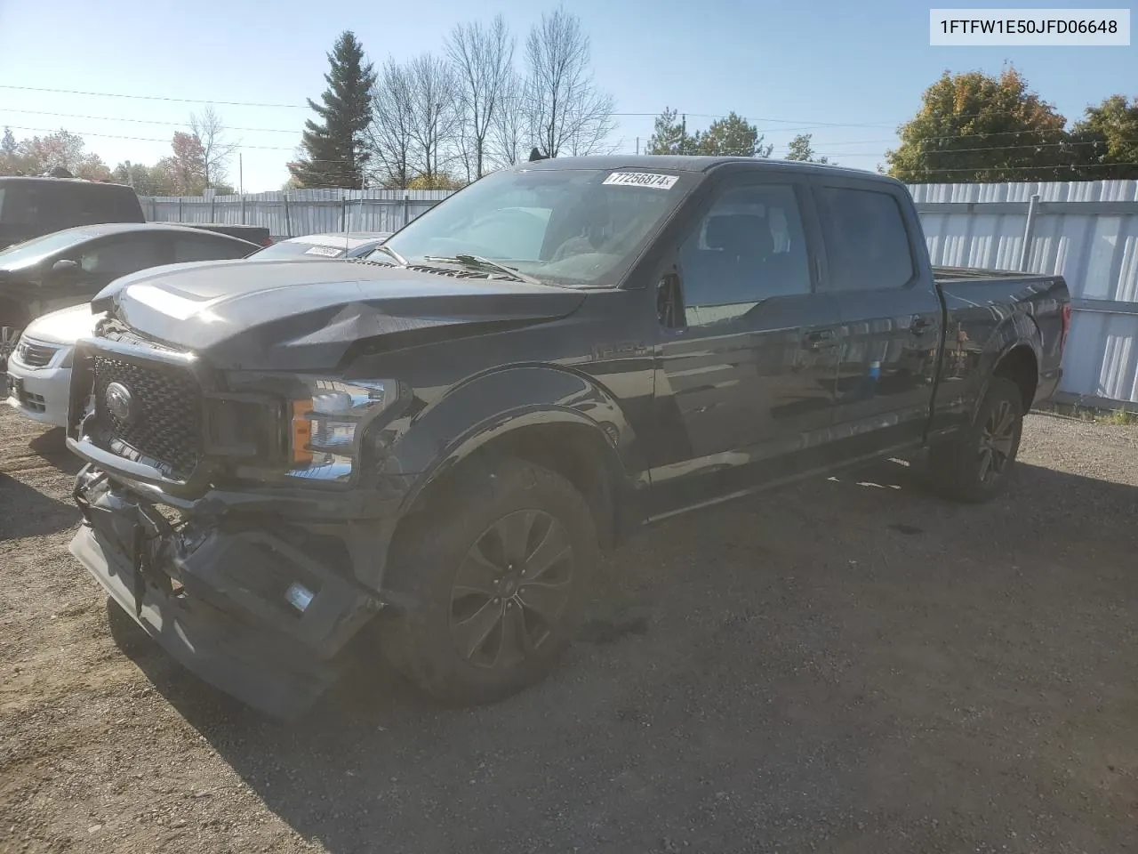 2018 Ford F150 Supercrew VIN: 1FTFW1E50JFD06648 Lot: 77256874