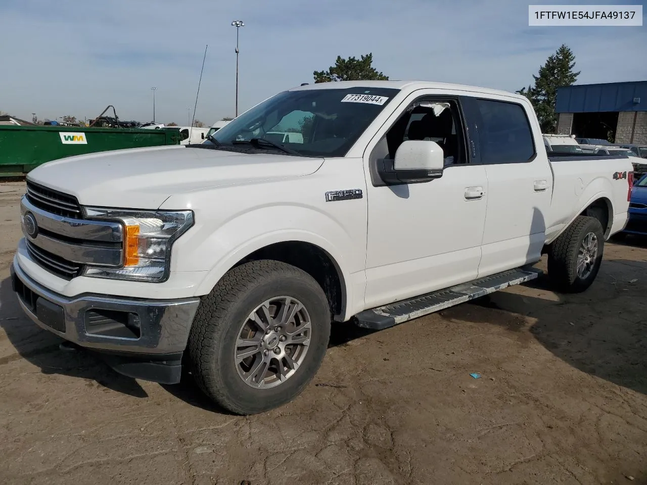 2018 Ford F150 Supercrew VIN: 1FTFW1E54JFA49137 Lot: 77319044