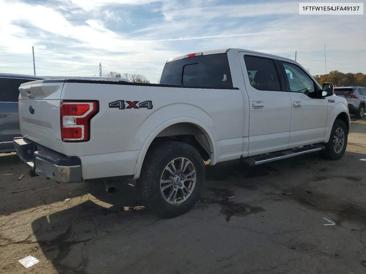 2018 Ford F150 Supercrew VIN: 1FTFW1E54JFA49137 Lot: 77319044