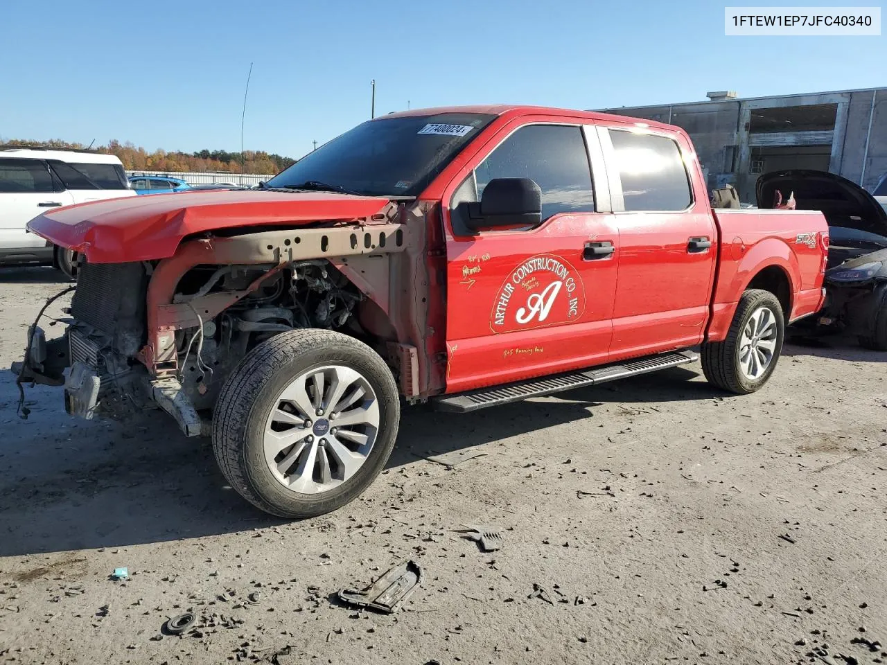 2018 Ford F150 Supercrew VIN: 1FTEW1EP7JFC40340 Lot: 77400024