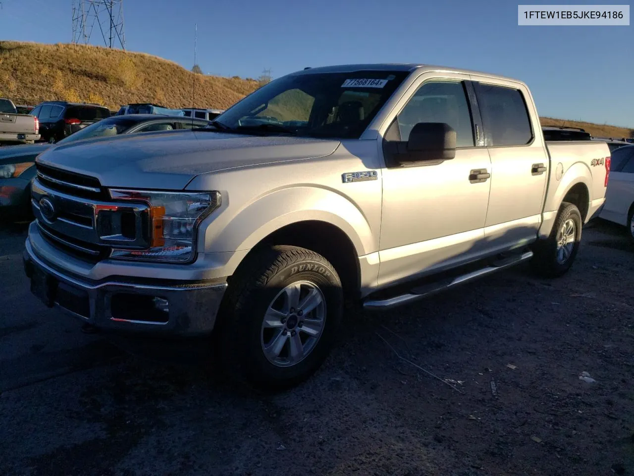 2018 Ford F150 Supercrew VIN: 1FTEW1EB5JKE94186 Lot: 77568164