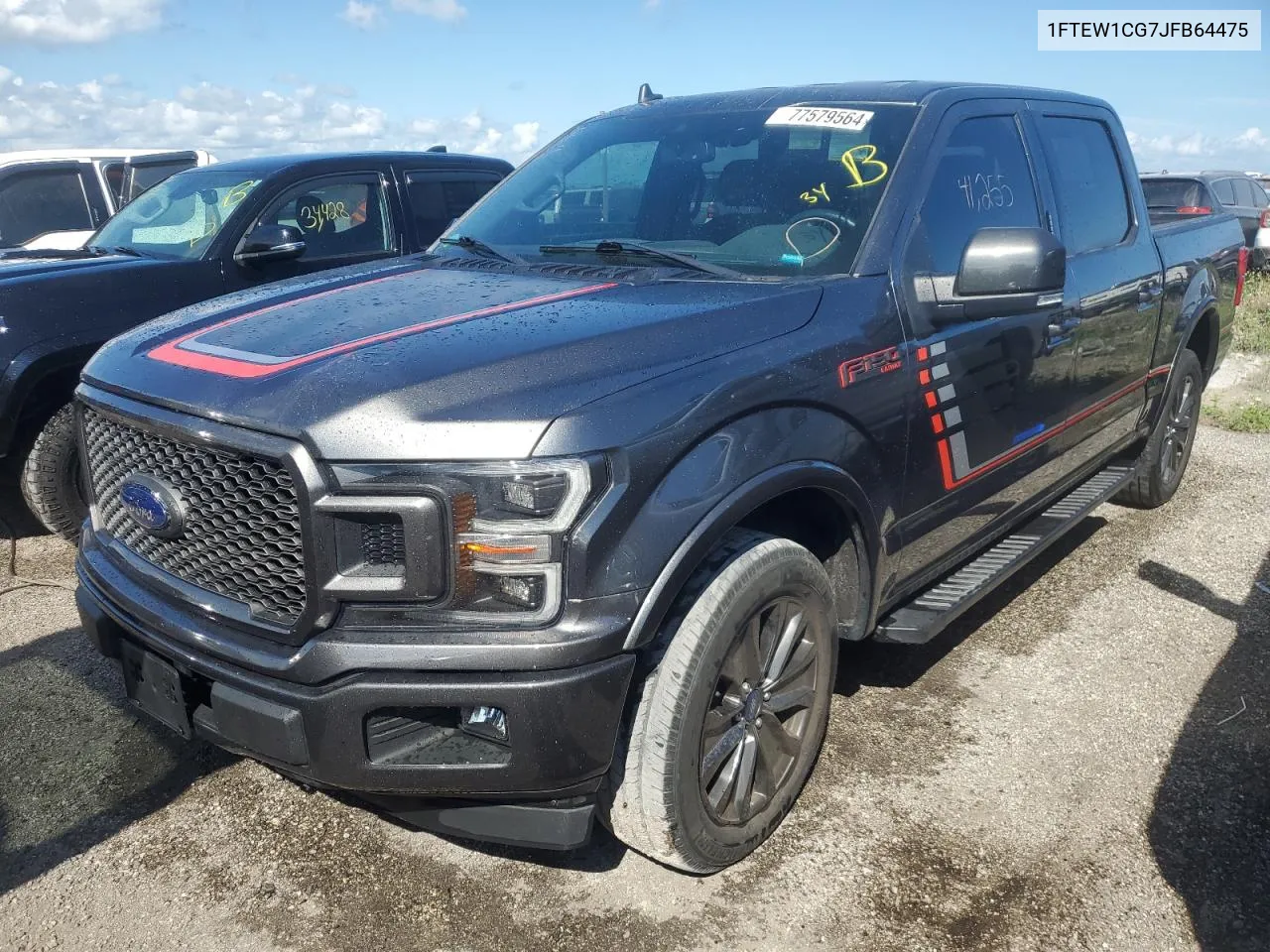 2018 Ford F150 Supercrew VIN: 1FTEW1CG7JFB64475 Lot: 77579564