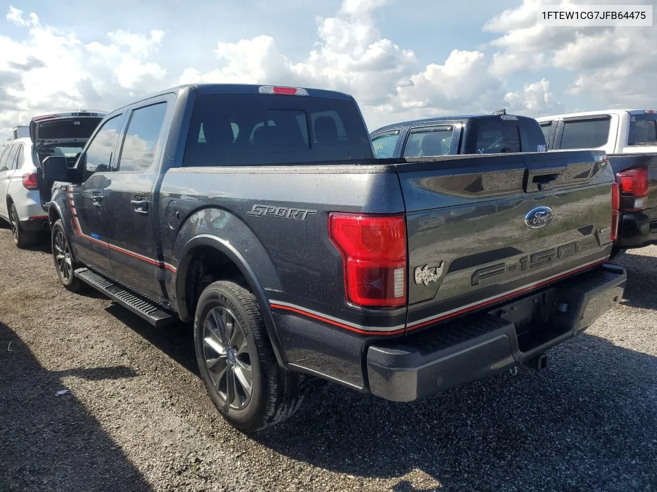 2018 Ford F150 Supercrew VIN: 1FTEW1CG7JFB64475 Lot: 77579564